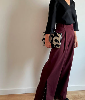 pantalon irina | 2 en 1 | bordeaux